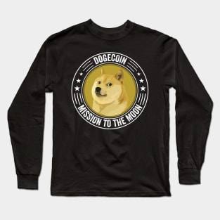 Vintage Dogecoin DOGE Coin To The Moon Crypto Token Cryptocurrency Wallet Birthday Gift For Men Women Kids Long Sleeve T-Shirt